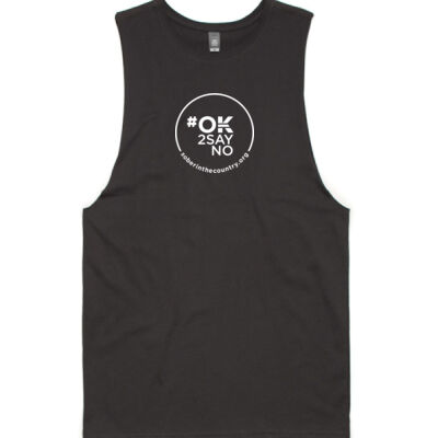 Adult Muscle Tank Front-Mid Logo - Coal Thumbnail
