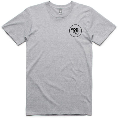 #OK2SAYNO - Men's Adult T-Shirt - Grey Marle Thumbnail