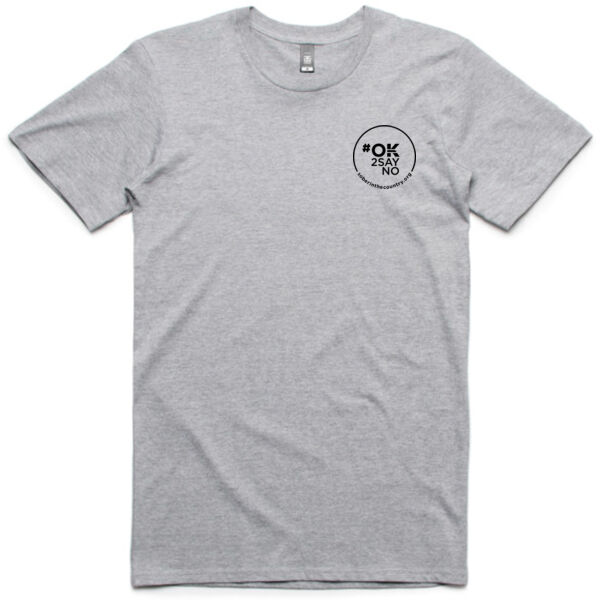 #OK2SAYNO - Men's Adult T-Shirt - Grey Marle Thumbnail