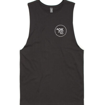 Adult Muscle Tank Front Logo - Coal Thumbnail