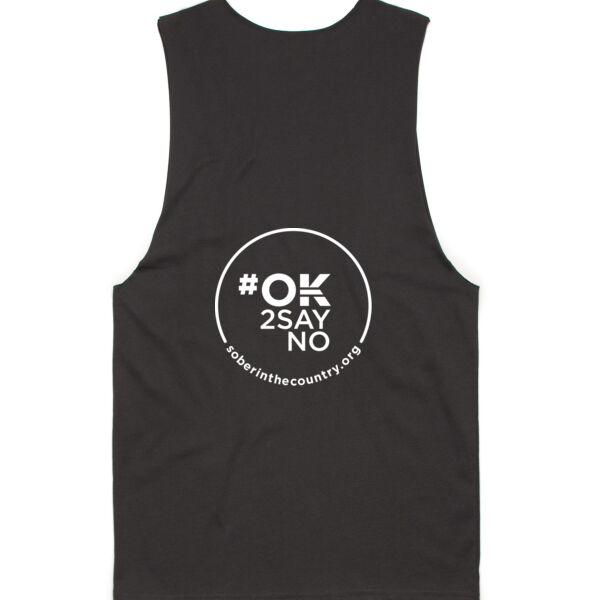 Adult Muscle Tank Back Logo - Coal Thumbnail