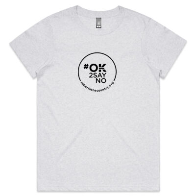 WOMEN'S MAPLE T-SHIRT - FRONT-MID LOGO - WHITE MARLE Thumbnail