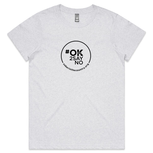 WOMEN'S MAPLE T-SHIRT - FRONT-MID LOGO - WHITE MARLE Thumbnail