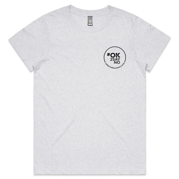 WOMEN'S MAPLE T-SHIRT - SMALL LEFT LOGO - WHITE MARLE Thumbnail