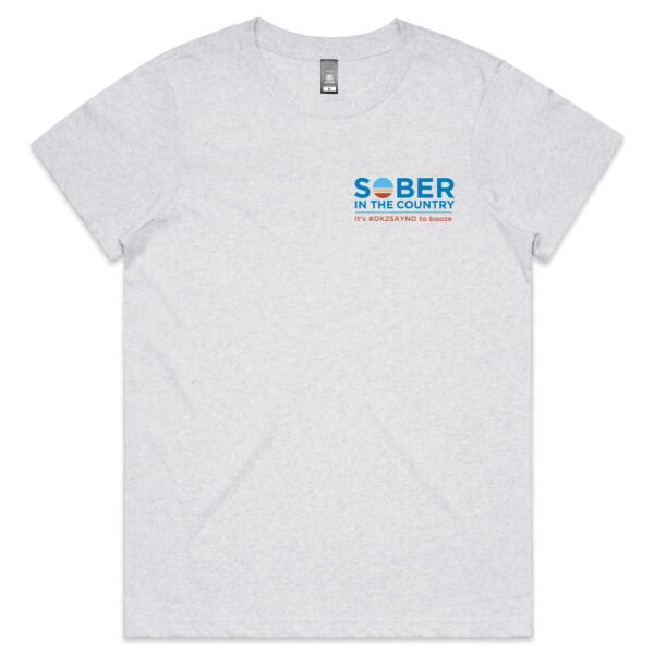 WOMEN'S MAPLE T-SHIRT - SMALL LEFT LOGO - WHITE MARLE Thumbnail